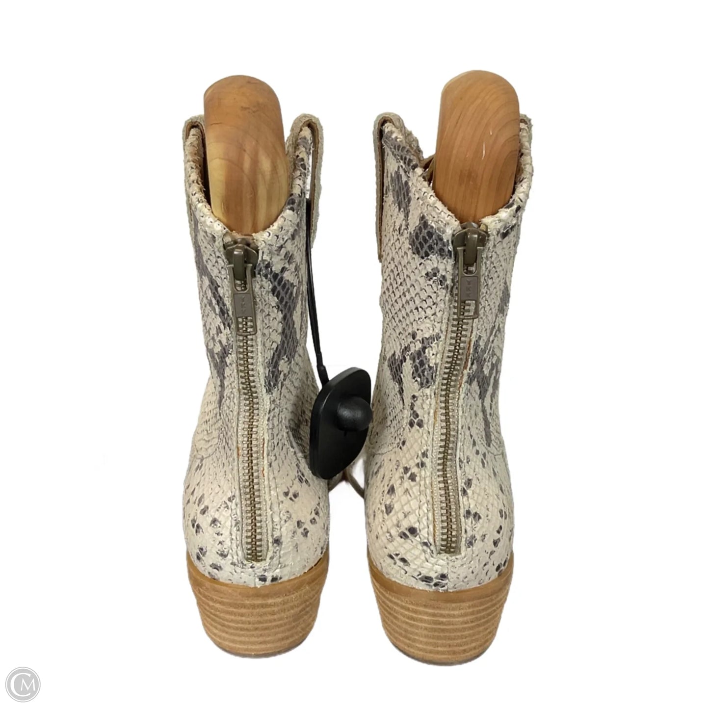 Boots Ankle Heels By Born In Snakeskin Print, Size: 7