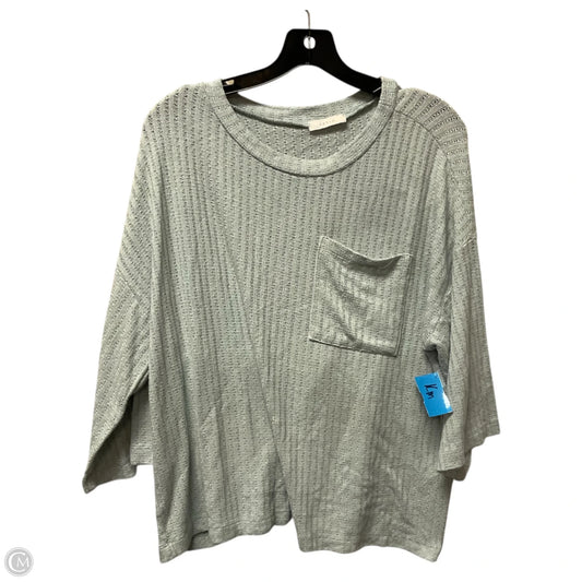 Top 3/4 Sleeve By Entro In Blue, Size: S
