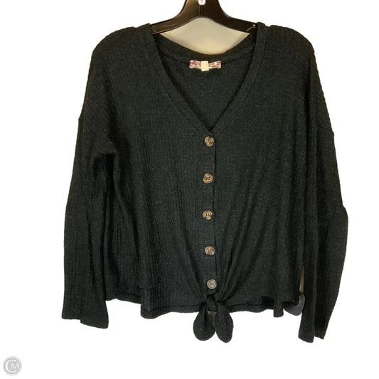 Top LONG SLEEVE Basic By Pink Rose In Grey, Size: L