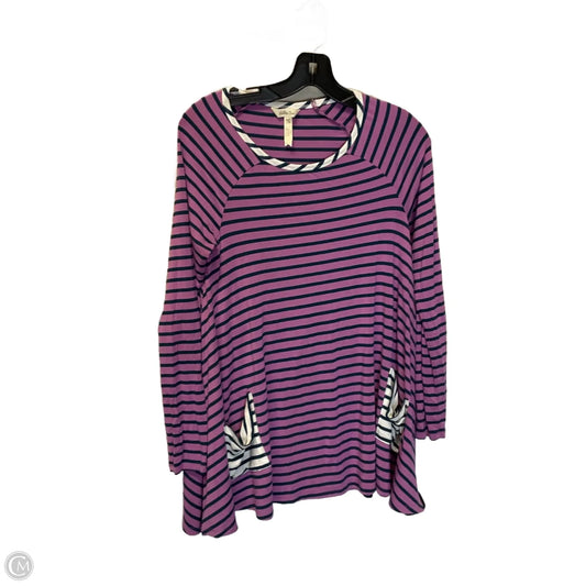 Top Long Sleeve By Matilda Jane In Striped Pattern, Size: Xs