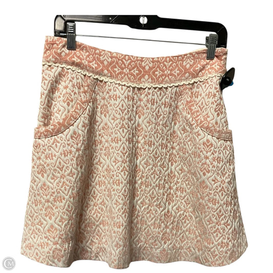 Skirt Mini & Short By Free People In Cream & Pink, Size: 8