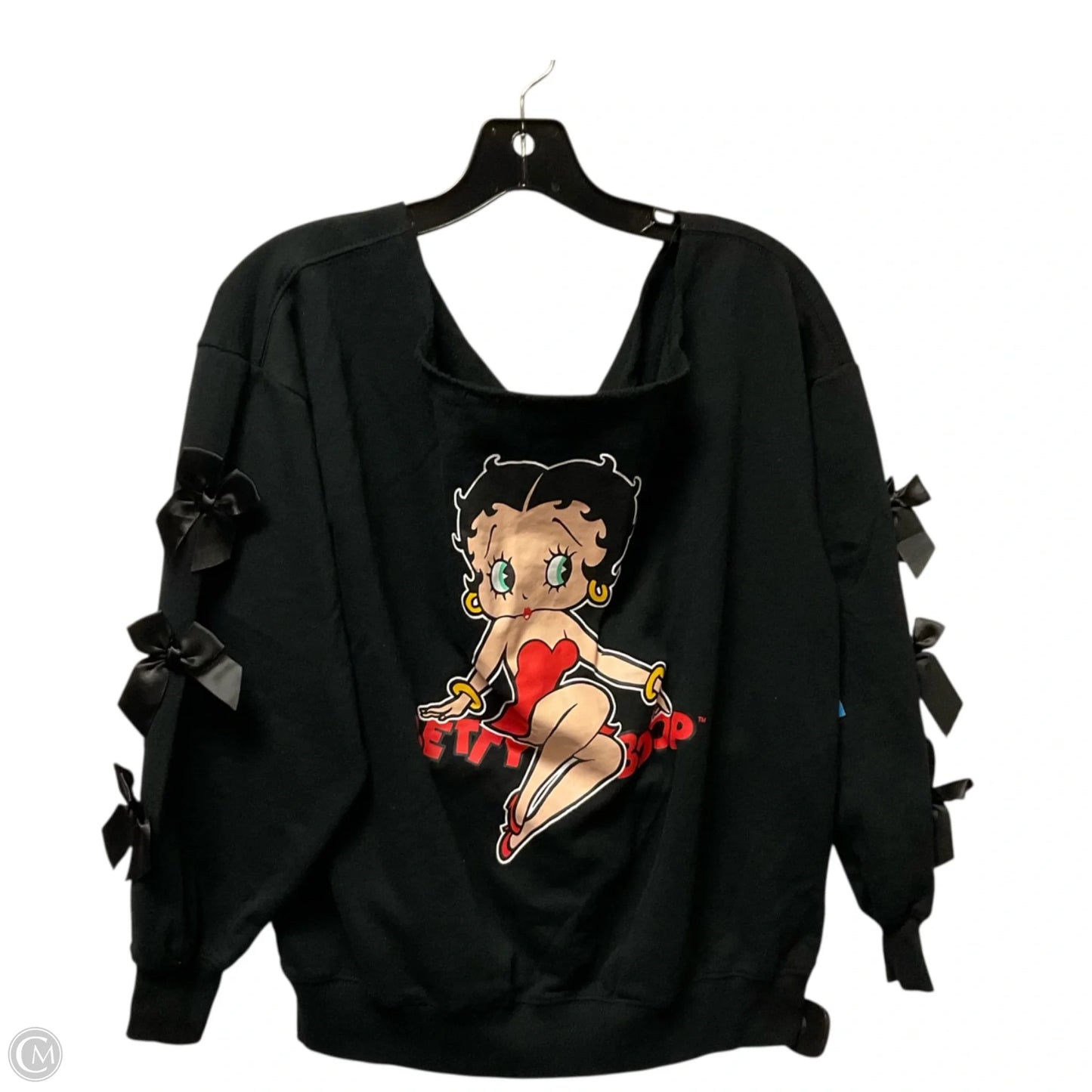 Sweatshirt Crewneck By Clothes Mentor In Black, Size: M