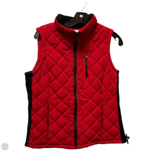 Vest Puffer & Quilted By Calvin Klein In Red, Size: M