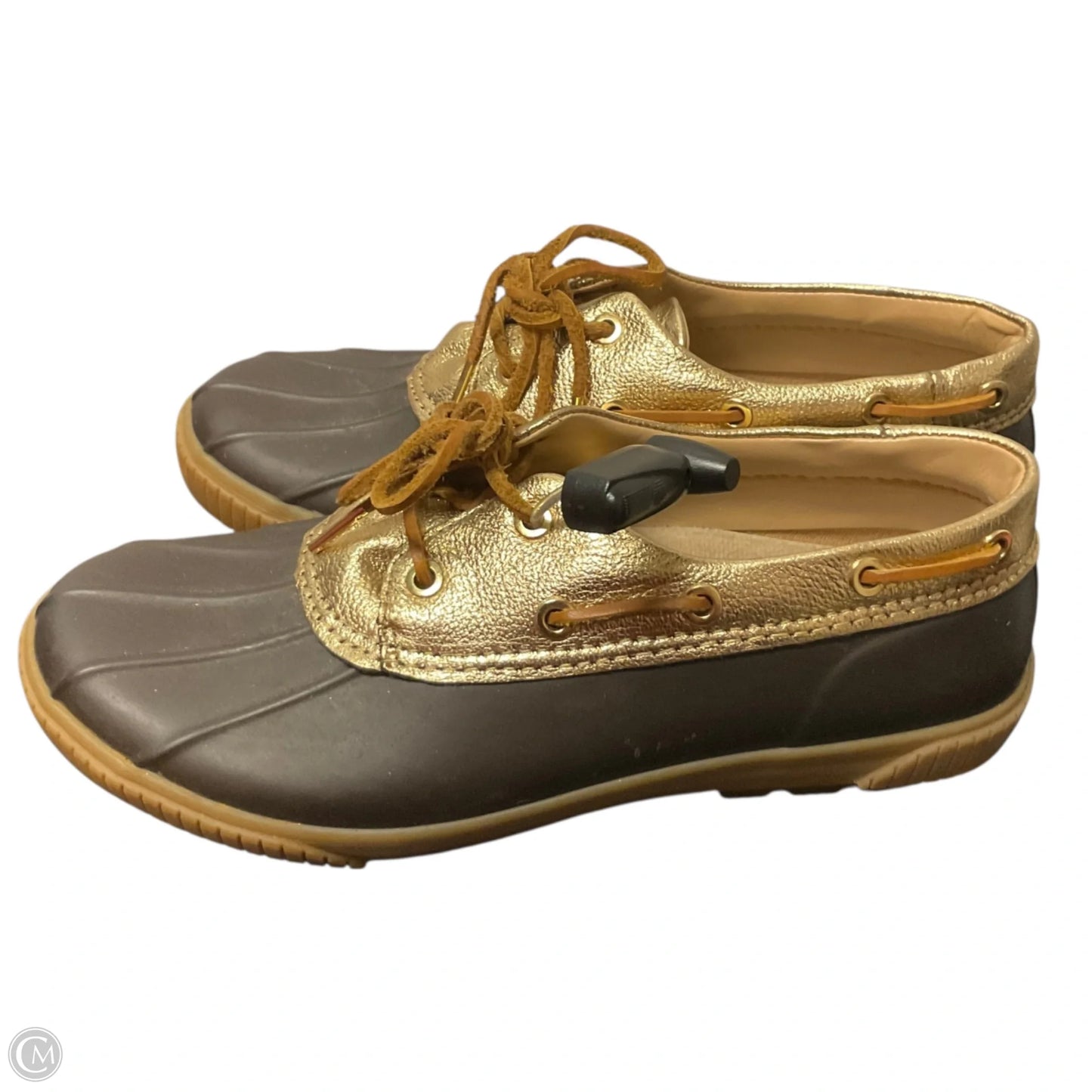 Shoes Designer By Michael Kors In Brown & Gold, Size: 8