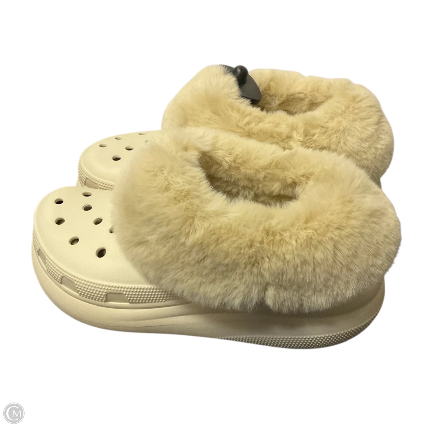 Shoes Flats By Crocs In Cream, Size: 8