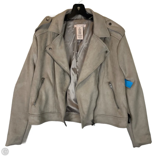 Jacket Moto By Philosophy In Taupe, Size: L