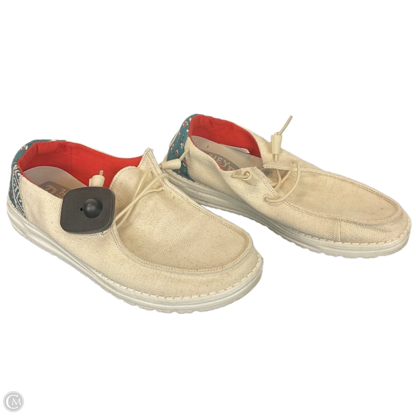 Shoes Flats By Hey Dude In Cream, Size: 8