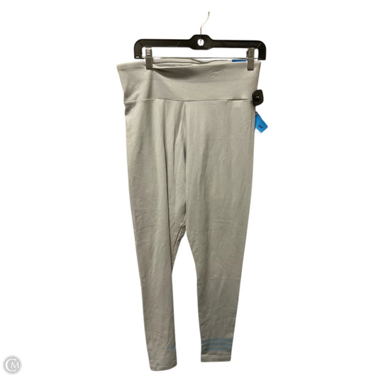 Athletic Leggings By Adidas In Grey, Size: L