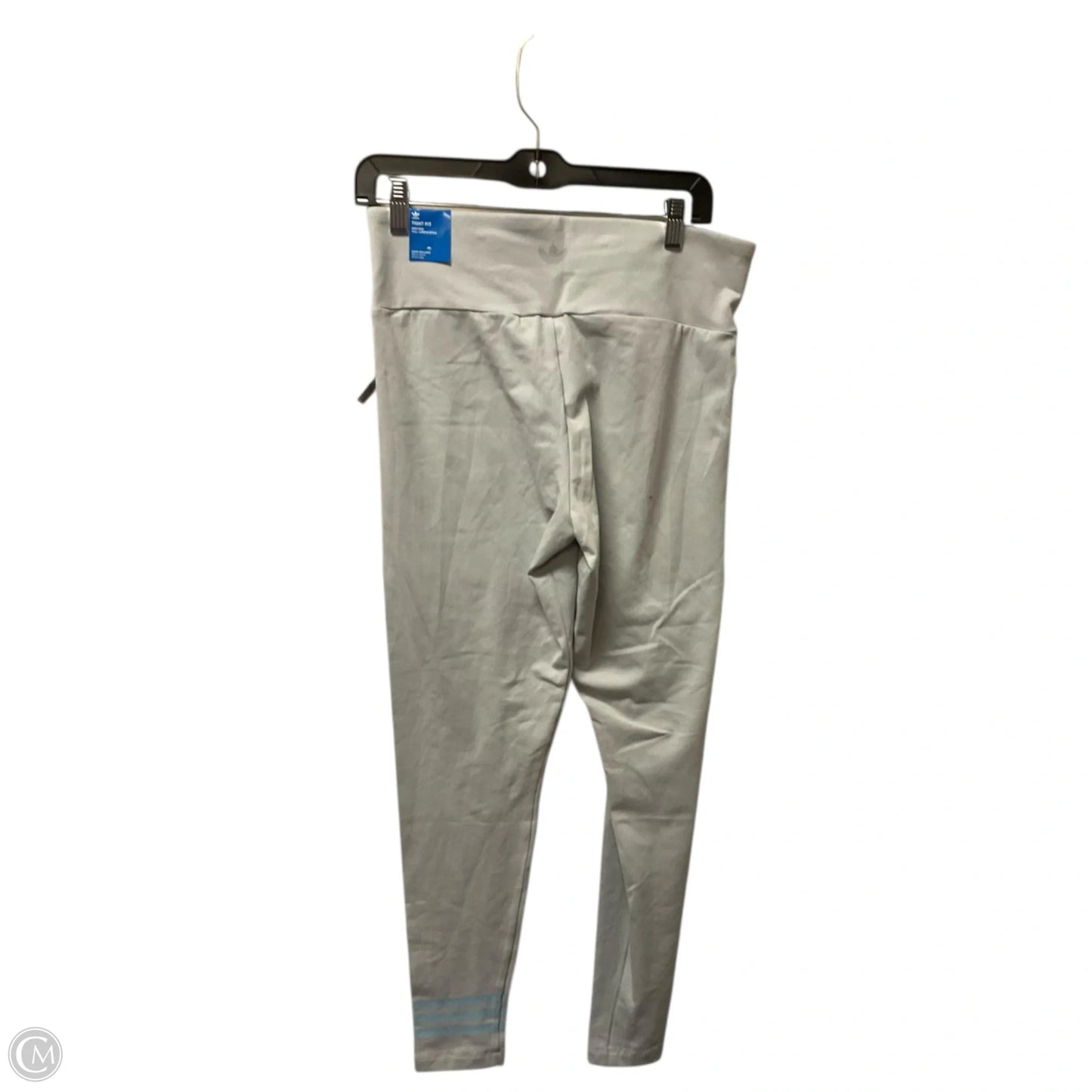 Athletic Leggings By Adidas In Grey, Size: L