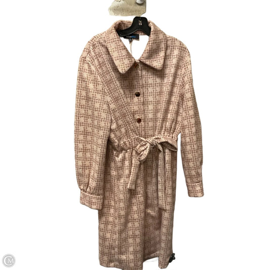 Coat Trench Coat By Alice Blue In Pink, Size: Xl
