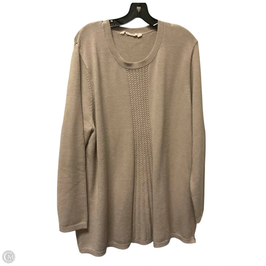 Sweater By Soft Surroundings In Tan, Size: 3x