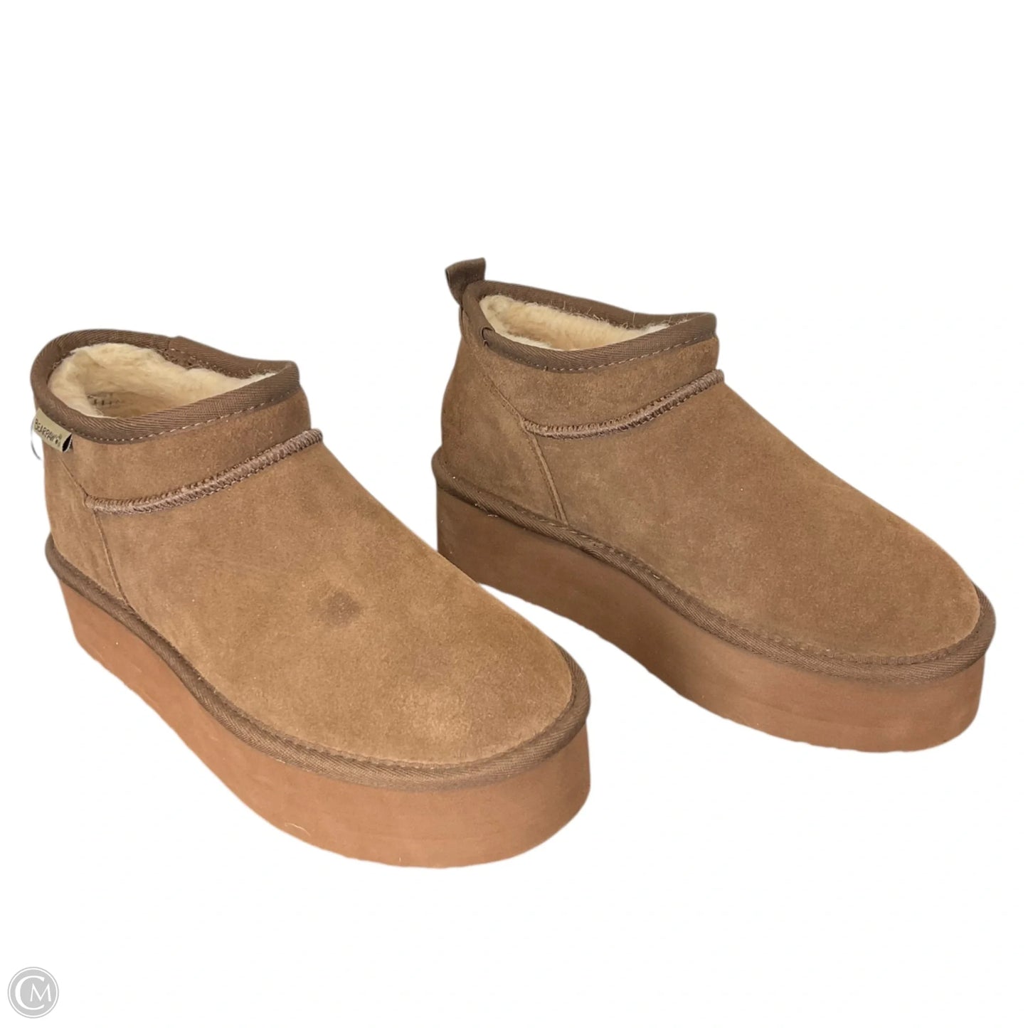 Boots Ankle Flats By Bearpaw In Brown, Size: 9