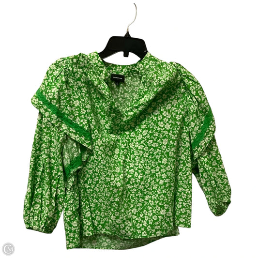 Top 3/4 Sleeve By Who What Wear In Green, Size: S