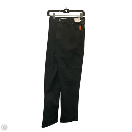 Jeans Straight By Abercrombie And Fitch In Black Denim, Size: 16