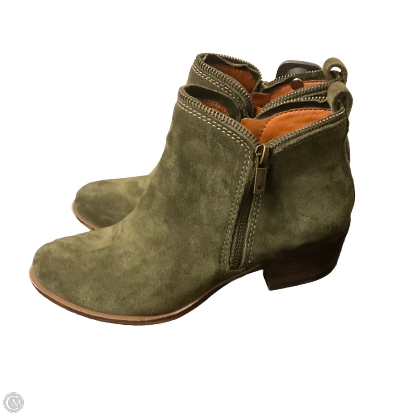 Boots Leather By Lucky Brand In Green, Size: 8