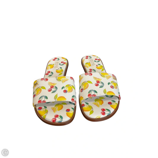 Sandals Designer By Michael Kors In Red & Yellow, Size: 7