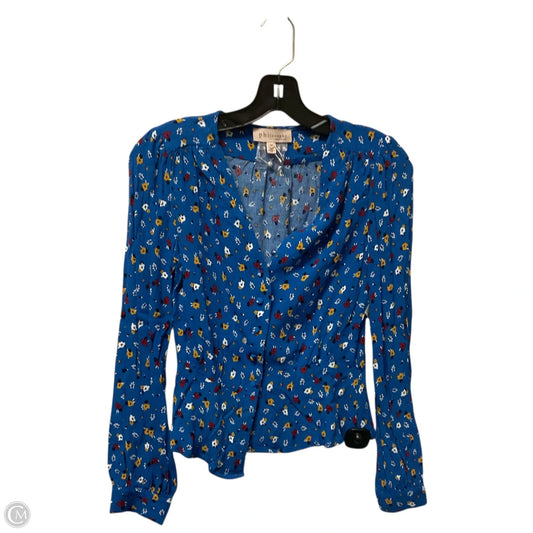 Top Long Sleeve By Philosophy In Blue, Size: S