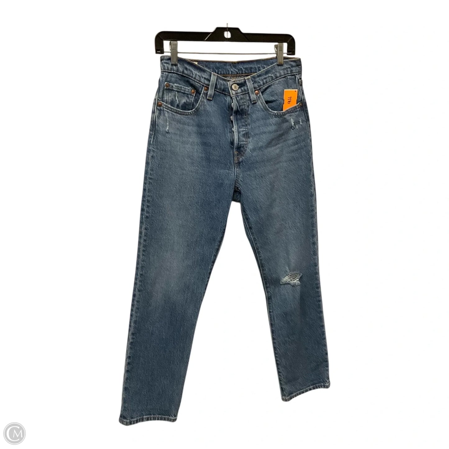 Jeans Straight By Levis In Blue Denim, Size: S