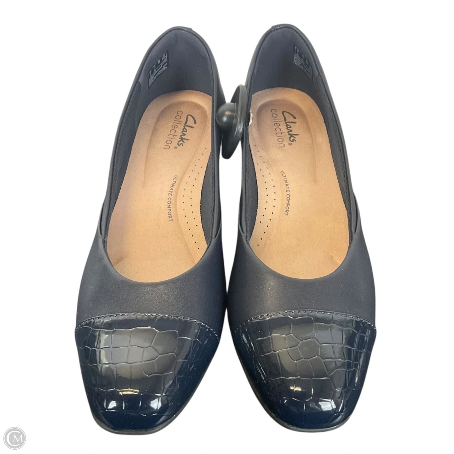 Shoes Heels Block By Clarks In Navy, Size: 7.5