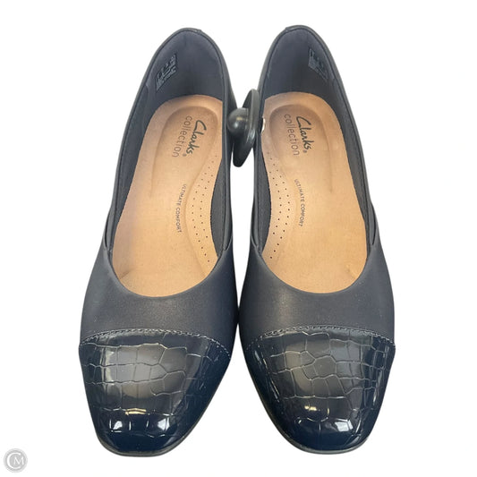 Shoes Heels Block By Clarks In Navy, Size: 7.5