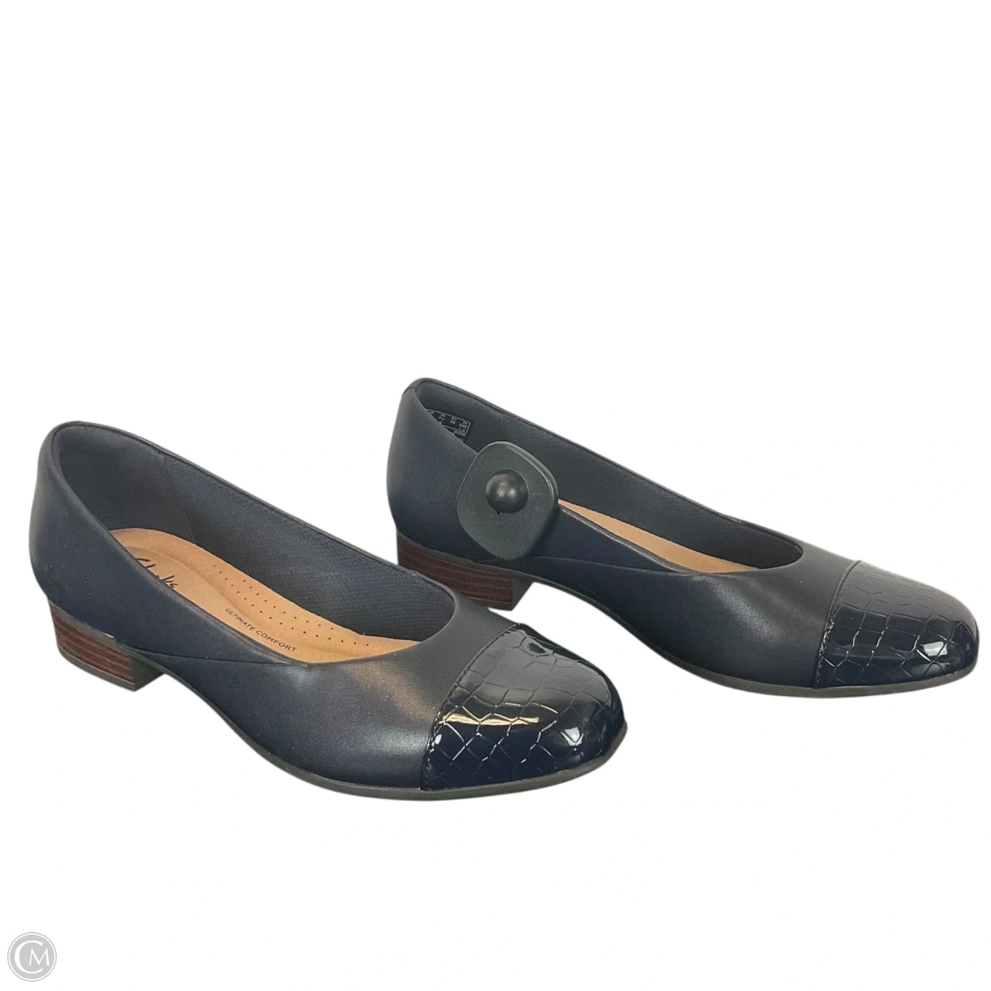 Shoes Heels Block By Clarks In Navy, Size: 7.5