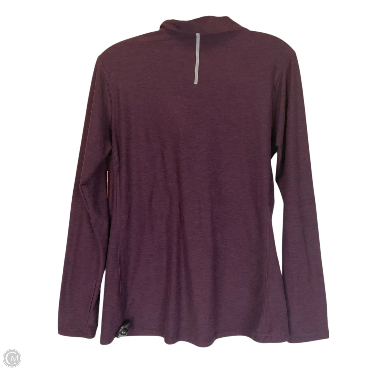 Athletic Top Long Sleeve Collar By New Balance In Purple, Size: L