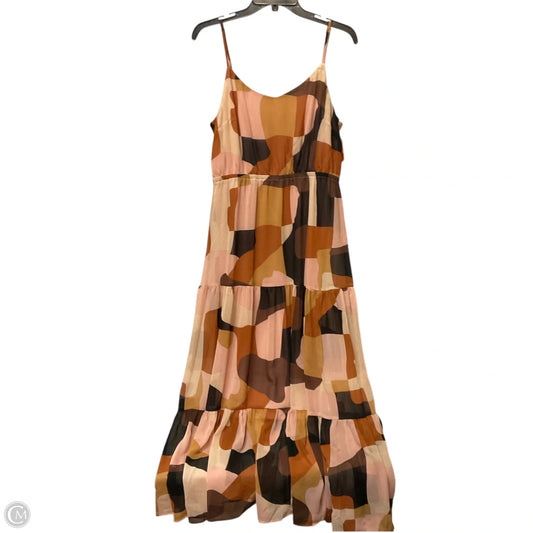 Dress Casual Maxi By Anne Klein In Brown & Pink, Size: 8