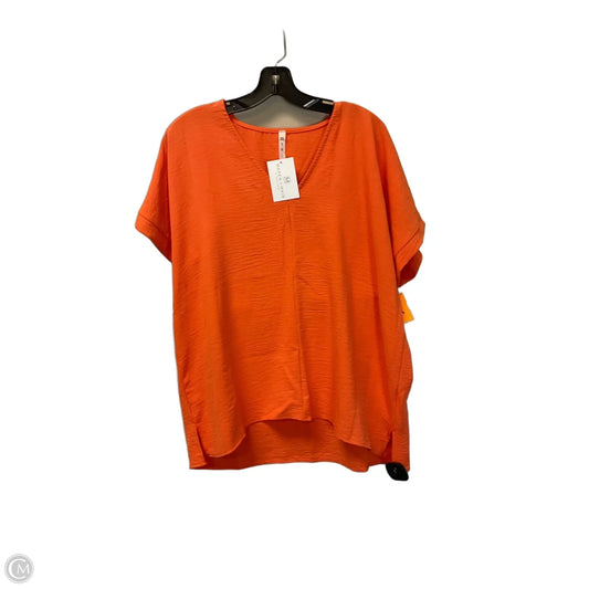 Top Short Sleeve By Mts In Orange, Size: S