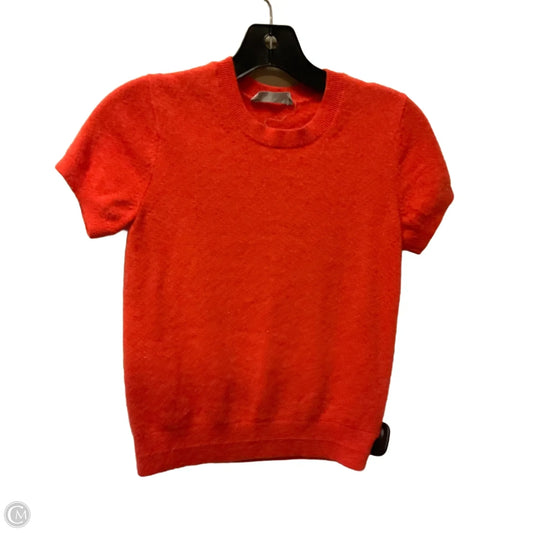 Sweater Short Sleeve By Everlane In Orange, Size: Xs
