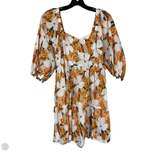 Dress Casual Short By Jodifl In Orange & White, Size: M