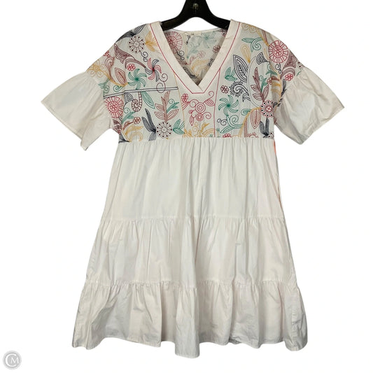 Dress Casual Midi By Clothes Mentor In White, Size: Xs