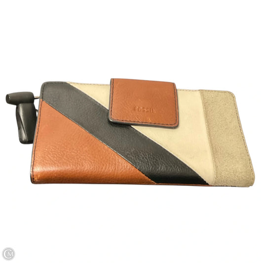 Wallet Leather By Fossil, Size: Medium