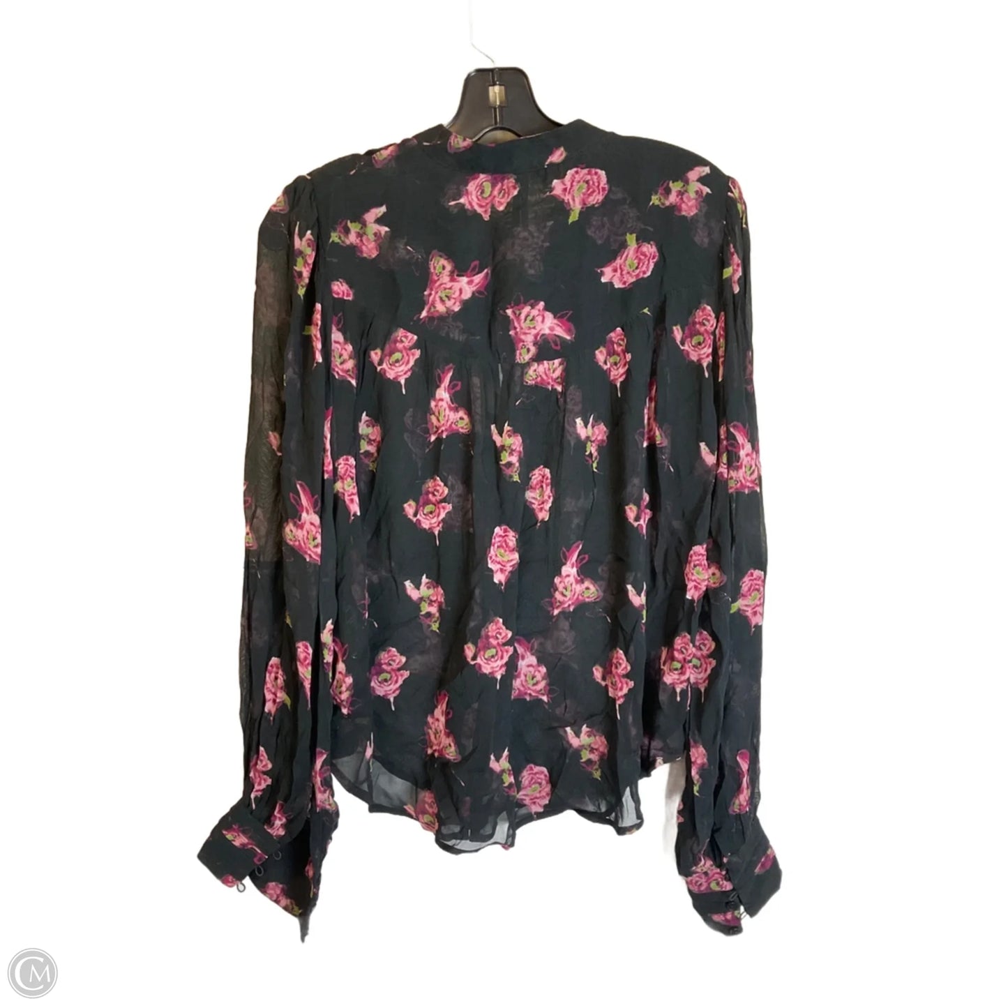 Top Long Sleeve By Anthropologie In Black, Size: S