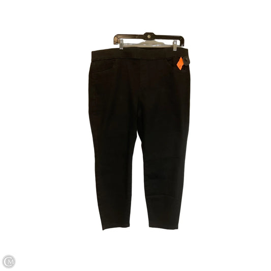 Jeans Jeggings By Evri In Black Denim, Size: 16
