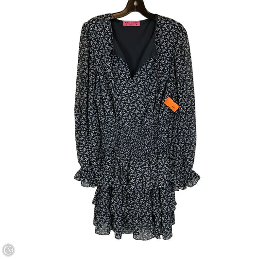 Dress Casual Short By Almost Pink In Blue & White, Size: L