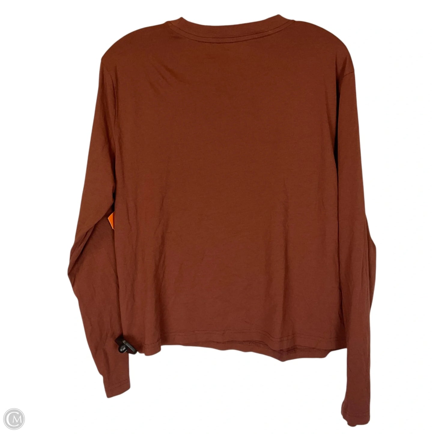 Top Long Sleeve Basic By Quince In Brown, Size: L