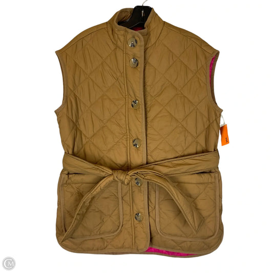 Vest Puffer & Quilted By Free Assembly In Tan, Size: Xs