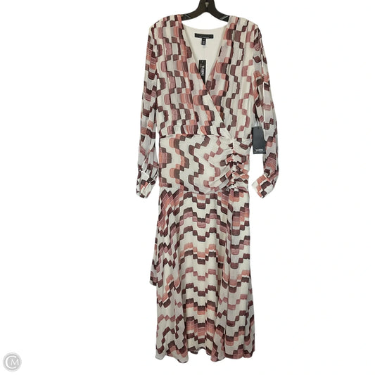 Dress Casual Maxi By White House Black Market In Orange & Red, Size: 12