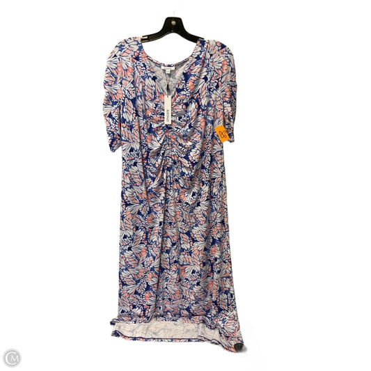 Dress Casual Maxi By Chicos In Blue & Orange, Size: Xl