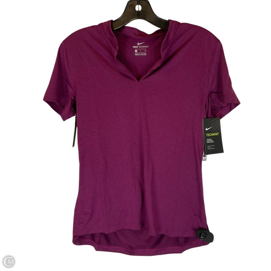 Athletic Top Short Sleeve By Nike Apparel In Purple, Size: S