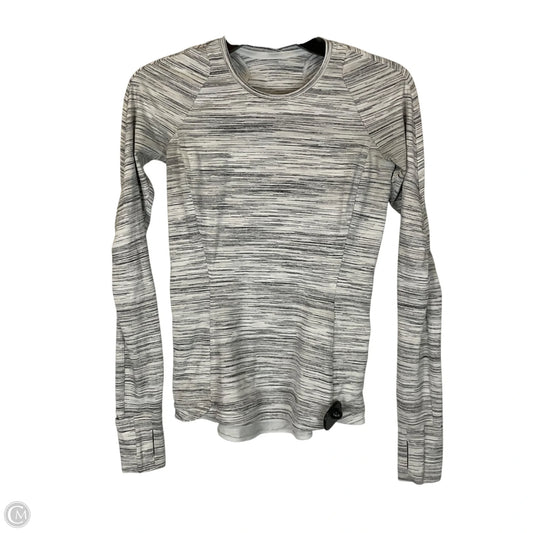 Athletic Top Long Sleeve Crewneck By Lululemon In Grey, Size: 4
