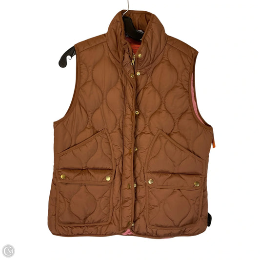 Vest Puffer & Quilted By J. Crew In Brown, Size: L
