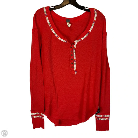 Top Long Sleeve By We The Free In Orange, Size: M