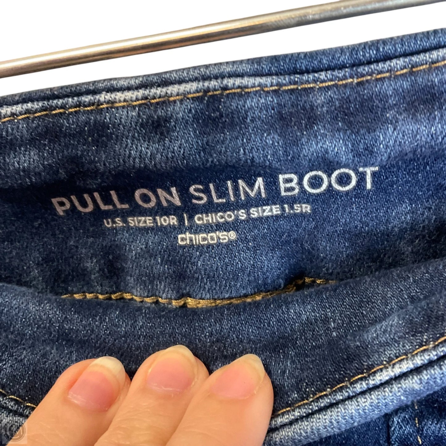 Jeans Boot Cut By Chicos In Blue Denim, Size: 10