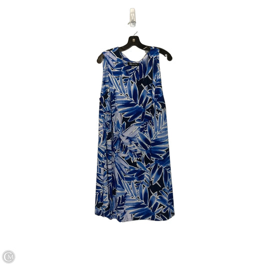 Dress Casual Short By Anne Klein In Blue & White, Size: 18