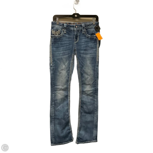 Jeans Boot Cut By Rock Revival In Blue Denim, Size: 2