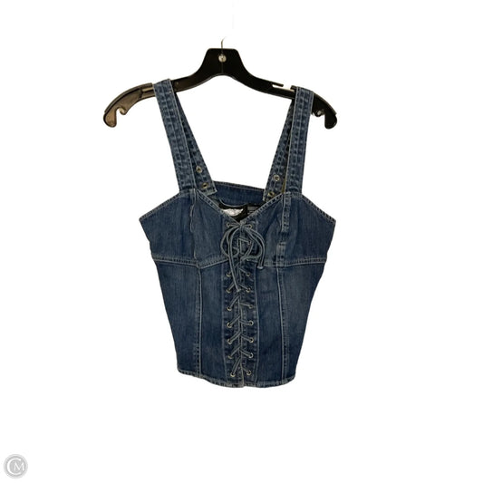 Top Sleeveless By Harley Davidson In Blue Denim, Size: S