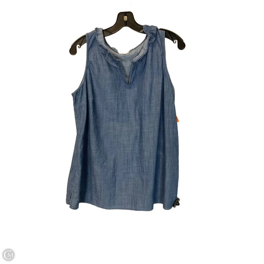Top Sleeveless By Talbots In Blue, Size: L