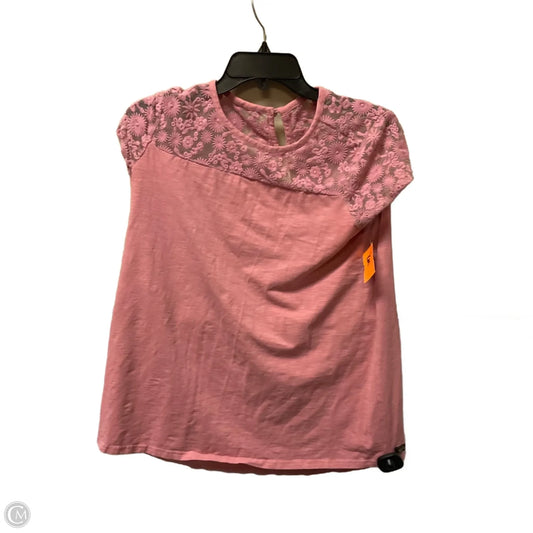 Top Short Sleeve By Matilda Jane In Pink, Size: S