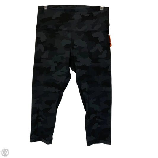 Athletic Leggings Capris By Lululemon In Black & Grey, Size: 12